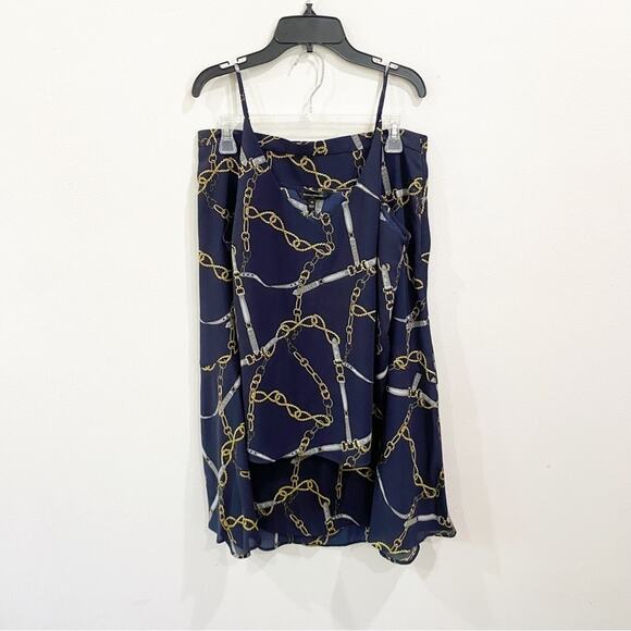 Banana Republic NWT Chain Print Satin Tank & Midi Skirt Set Old Money Chic - Picture 4 of 13